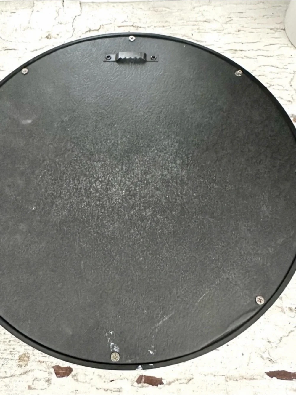 Gray Sunburst Starburst Round Circle Wall Hanging Mirror Lightweight 10” Boho